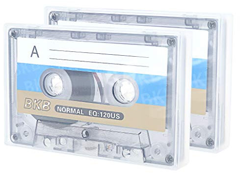 LuGez 2 pezzi 60 minuti standard cassette vuote lettore nastro audio vuoto magnetico registrazione per riunioni, conversazione, concerto, demo, dettatura, registrazione MP3/DVD/197 (colore: A)