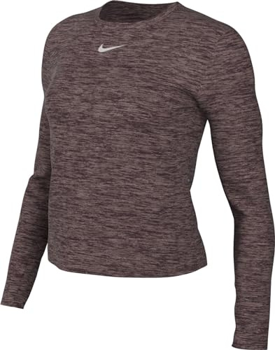 NIKE Damen Top W Nk Swift Elmnt Df Uv CRW Top, Burgundy Crush/Reflective Silv, FB4297-652, S