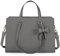 NEWHEY Handtasche Damen Shopper Damen Große Schwarz Tasche Damen Laptoptasche 15.6 Zoll PU Leder Umhängetasche Arbeitstasche für Business Arbeit Schule (Grau)