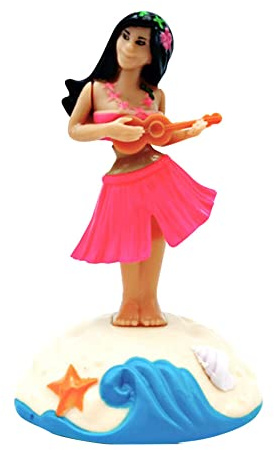 JAWSEU Solar Tanzendes Spielzeug, Solar Wackelfigur Auto Armaturenbrett Süßes Dekor Hula Tänzerin Hawaiian Hula Shaking Head Tänzerin Figur Armaturenbrett Ornament Hawaii Party Deko Kinderspielzeug