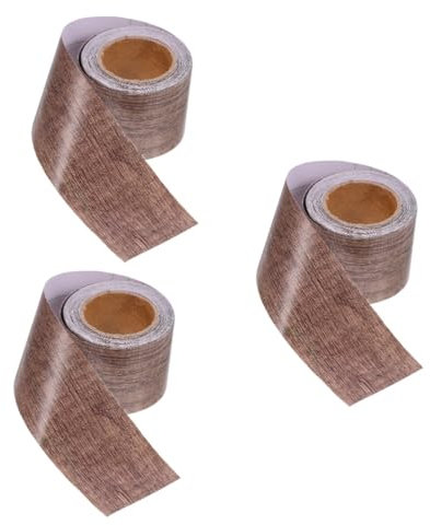 SHINEOFI 3 Rollen Sockelleistenband Wasserfeste Aufkleber Sockelleisten-aufkleber Sockelleiste Abziehen Und Aufkleben Fußleistenaufkleber Klebeband Reparieren Reparatur Wandaufkleber Pvc