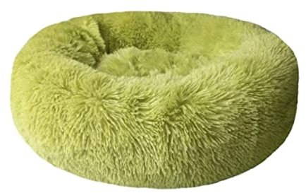 Katzenbett höhle Tierbett Haustierbett Rundes Hundebett Lange Plüsch-Haustierbetten Haustiere Welpen Matte Zwinger Couch Für Hunde Katzen Korb Hundekissen katzenkissen ( Color : Grün , Size : Diameter