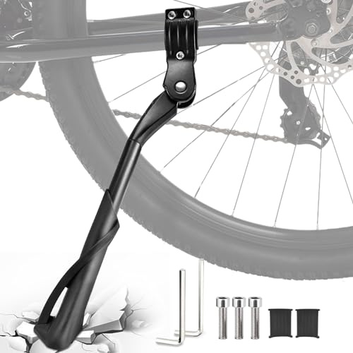 CNMTCCO Fahrradständer 24-29 Zoll einstellbare Höhe hinten Seite Universal Fahrradständer Unterstützung Aluminium Fahrrad Kick Stand für Fahrrad Mountainbike Rennrad