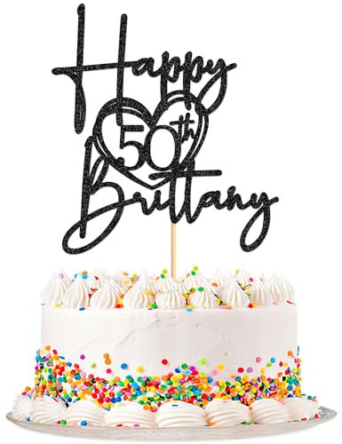 Blumomon 3 Pcs Black 50th Birthday Cake Toppers - Party Cake Topper & Decorations