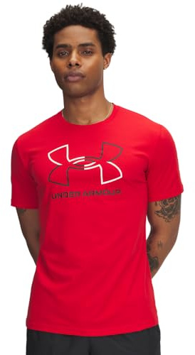 Under Armour Global Line Foundation Update Manches Courtes Hommes, T-Shirt Coton Ultra-Doux pour Homme, T-Shirt imprimé Respirant et au séchage Rapide, Red White Black, L, Red/White/Black, LG