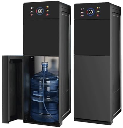 Dispensador De Agua De Pie con Carga Inferior,Enfriador De Agua Embotellada Fría/Caliente,Control Táctil De 5 Temperaturas,para Salón Y Oficina,Agua Helada,Tibia Y Caliente