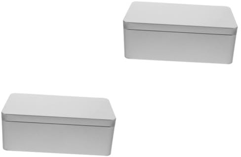 Holibanna 2pcs Rectangular Tinplate Box Lid for Tea Storage Removable Lid for Tea Leaves Wedding Candy and Food Packaging Elegant Design