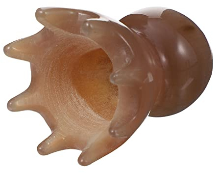 SHERCHPRY Massagekamm aus Yakhorn Massagekamm für Haare Glätten Naturkamm zur Kopfhautmassage Kamm mit Abgerundeten Zähnen für Sensible Haut Tragbarer Kamm für Unterwegs