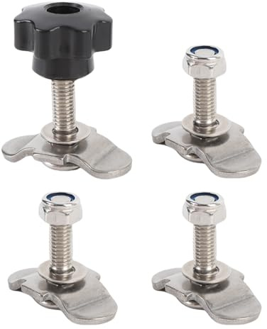 Jiawu L-Schienen-Doppelösen-Gewindebolzenmuttern-Kit, M8 X 35 Mm Edelstahl-L-Schienen-Befestigungsbeschläge, Verwendet mit L-Schienenschiene, 1800 Pfund Arbeitslast