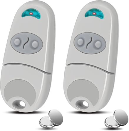 Telecomando per cancello, 433,92 MHz per porta del garage, telecomando C@me compatibile con 433,92 MHz EV, NA, EE, 2 canali (2 pezzi)