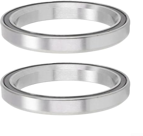 Jotekonoby 2Pcs Tapered Headset Bearings 38x27.15x6.5mm for Bicycle, Rubber Sealed Ball Bearing Steels with 36°/45° Bevel Angle, Cycling Headset Bearing