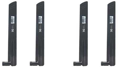 ISTOVO 8 Piezas 3G 4G 5G Antena 600-6000MHz 18DBi Ganancia SMA Macho para Tarjeta de Red InaláMbrica WiFi Enrutador SeñAl Alta (C)