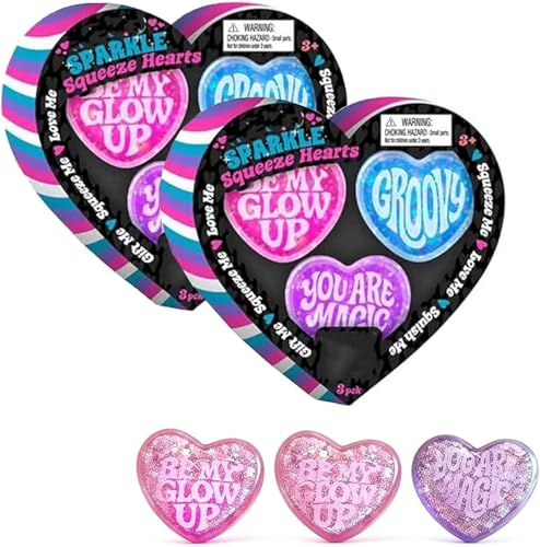 Herzförmige Weiche Stressbälle Mit Langsamer Rückfederung, 3 Süße Mini Squeeze Herzen Zum Valentinstag, Antistress-Spielzeug Für Stressabbau, Sensorisches Geschenk Als Party-Gag Für Kinder Erwachsene