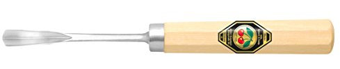 KIRSCHEN Werkzeuge 3243008 | Kerbschnitzbeitel mit Weißbuchenheft Stich 39, gekröpft & V-förmig - 8mm