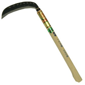 土佐刃物流通センター Tosa Style Thin Scythe 6.5 inches (165 mm) Vertebra, 14.2 inches (360 mm) with Cob Handle