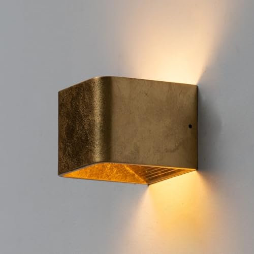 Illuminazione da parete a LED 6 W – Quadra dorato 10 cm kosilum – IP20 – Classe di efficienza energetica: A – 220/230 V 50/60Hz – -389 LM