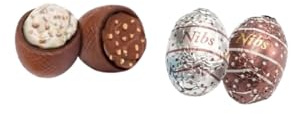Maxi Ovetti fondenti ripieni di crema al latte o al cacao con granella di cacao La Suissa kg 1 - Senza glutine