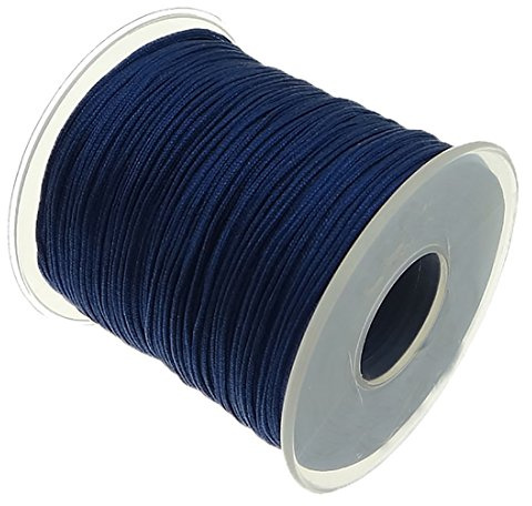My-Bead Cordon en Nylon Bleu Roi 1 mm Bobine 90 m Fil Solide pour Bijoux DIY Macramé Bracelets Colliers Bricolage