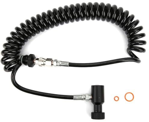Alomejor Paintball Adapterschlauch mit Manometer und Schnellverschluss f¨¹r CO2 Zylinder - Fernspulenschlauchleitung Ventilschlauch Adapter Set Hochdruckschl?uche Luftablassventil