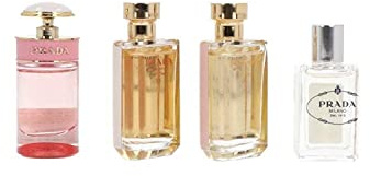 Shaneel Enterprises Limitiertes Prada Mini-Geschenkset, Candy-Florale Eau de Toilette, 7 ml + La Femme Eau Eau Edt 9 ml + Les Infusions De Iris-Edp 8 ml