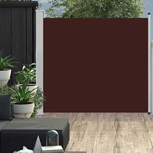 Tenda da Sole Laterale Retrattile Tidyard, Tenda Paresole Laterale, Tenda da Sole per Esterno, Tessuto Poliestere, Colori Crema/Rosso/Blu/Nero/Grigio/Marrone
