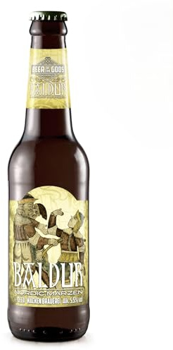WACKEN BRAUEREI Märzen - BALDUR - Craft Beer Box, 6 x 0,33 l Flasche | Beer of The Gods, Viking Craftbeer Set, Gift for Men, Wikinger Kraft Bier, Geschenk für Männer, Party, Festival, Heavy Metal