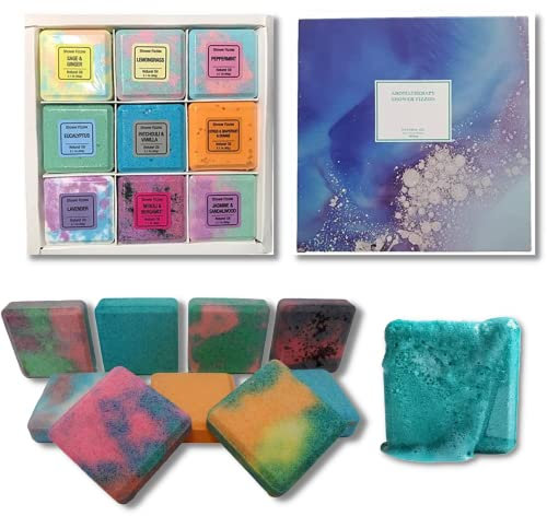 Aromatherapy Shower Steamers - Variety Pack Of 9 Shower Bombs with Essential Oils