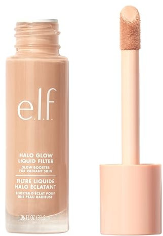 e.l.f. Halo Glow Liquid Filter, Complexion Booster For A Glowing, Soft-Focus Look, Infused With Hyaluronic Acid, Vegan & Cruelty-Free, 4 Medium