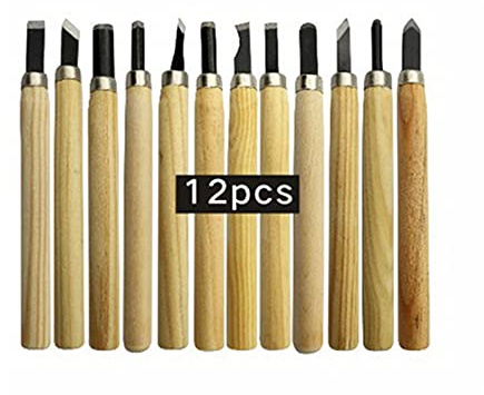 Set professionale di scalpelli per legno 12pcs / 10pcs / 6pcs / 3pcs legno professionale intaglio del cesello del coltello del coltello del coltello del coltello della mano for la scultura dettagliata