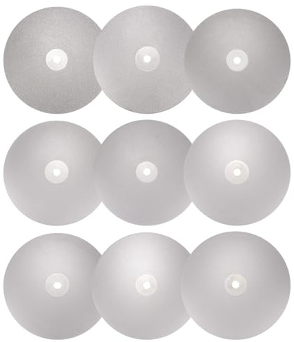 sourcing map Lot de disques abrasifs plats diamantés de 15,2 cm x 1,27 cm - Grain 120/240/600/1000/1200/1500/2000/2500/3000 - Pour meulage de la céramique, du verre, des pierres