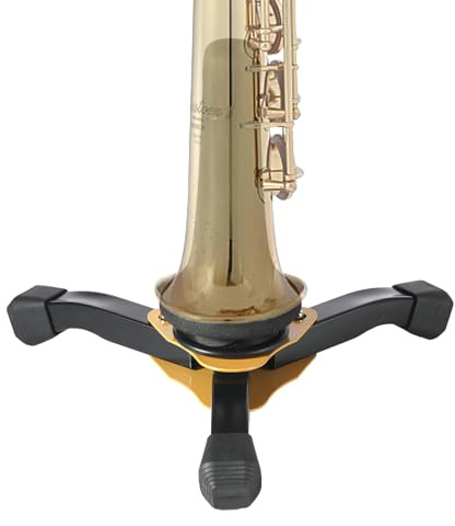 Portable Foldable Tripod Stand For Soprano Saxophone clarinet flute oboe, Adjustable Sturdy Sax Holder Stand