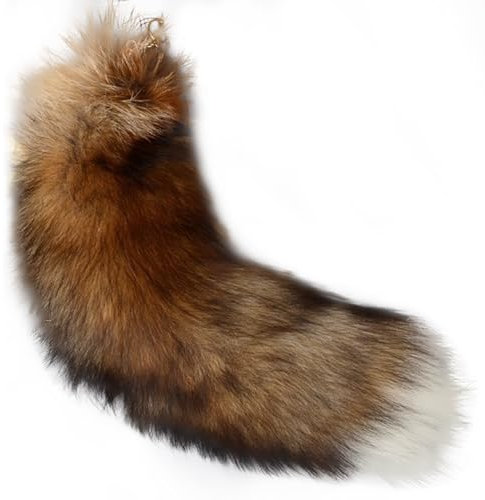 Schwanz Schlüsselanhänger Fuchsschwanz 39,9 cm Tierschwanz zotteliger Kunstfellschwanz realistischer Fuchsschwanz Schlüsselanhänger dekorativer Therian Schwanz für Handtasche Rucksack Cosplay Typ 3