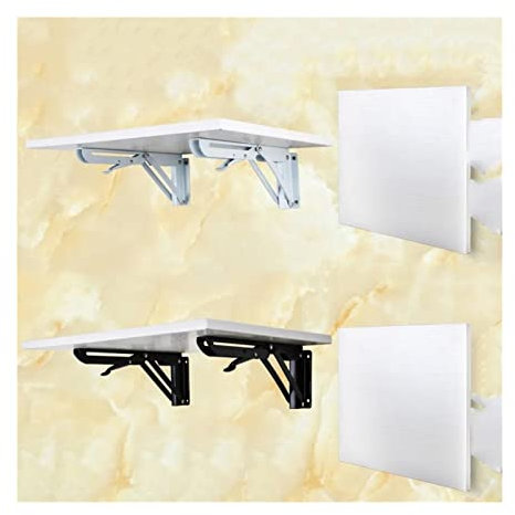 Regalträger 2 stücke Klappwinkelhalterung 8-14 Zoll Dreieck-Regal schwerer Träger Verstellbare Wandmontage-Tischtisch-Möbel-Hardware Regal-Bodenträger unsichtbar (Color : White, Size : 12INCH)