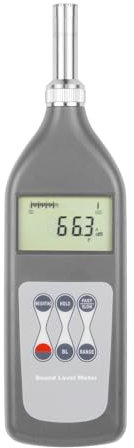 Décibelmètre, Sonomètre numérique de haute précision, décibel SL-5868N, plage de 25dB ~ 130dB (A) Facile à utiliser, pour les mesures à la maison