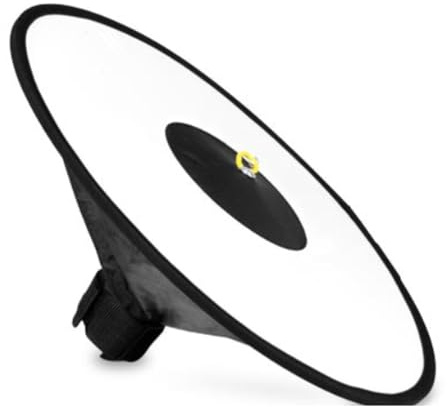 Barfeery Universal 44cm Round Flash Softbox Portable Foldable Style Speedlite Diffuser Reflector Strap for Camera Flash