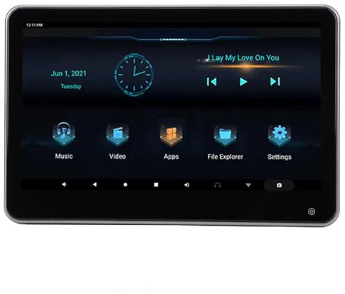 Monitor per Poggiatesta TV per Auto da 11,6 Pollici, CPU Touchscreen 8 ROM da 32 GB, WiFi, Supporto Multilingue