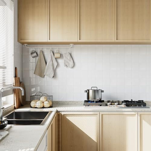 Yoillione Azulejos Adhesivos Cocina Gruesos: Baldosas Adhesivas Pared Baño - Vinilo Pegatinas 3D Impermeable