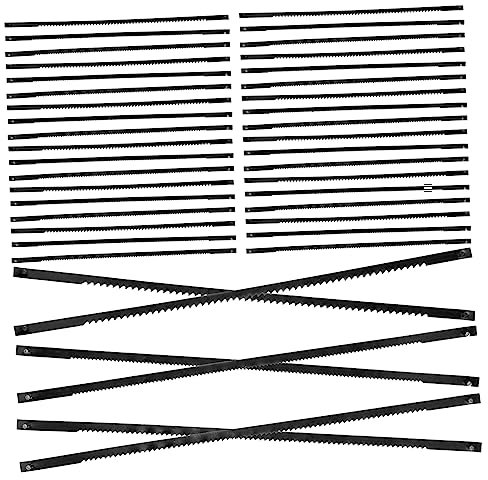 OSALADI 20 Pièces Lame De Scie à Chantourner Scie Sauteuse Lames De Scie à Chantourner Pour Métaux Lames De Scie à Chantourner à Dents Scie à Bout Acier Au Carbone Sk5 Black