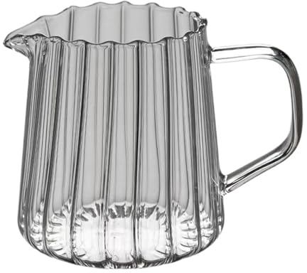 ZIHDKE Pichet Lait INOX Pichet à Lait à Rayures, 2 pièces, Service à thé, Accessoires, café au Lait, Latte, Tasse d'art, pichet, cafetière(150ml)