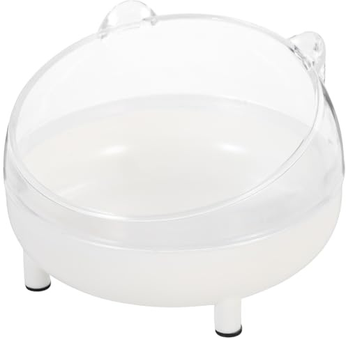 TOYANDONA Bac de Bain pour Petits Animaux en Plastique Blanc Légère et Sûre Bain, Maison ou Magasin d'animaux