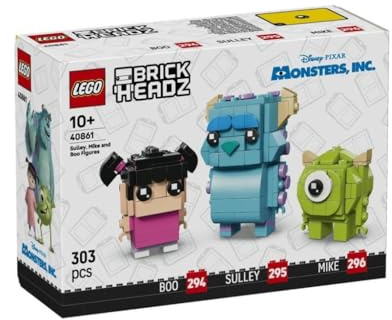 LEGO BrickHeadz Monsters Inc. Sulley Mike e Boo, Set 40861