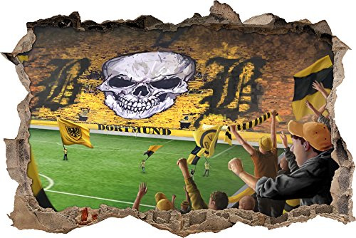 Ultras Dortmund Stadion, 3D Wandsticker Format: 92x62cm, Wanddekoration