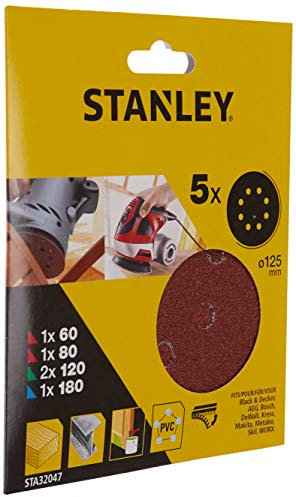 STANLEY sta32047-xj Disque de l'abrasif 5pièce (s) Accessoire pour ponceuse – Accessoires pour abrasif (5 pièce (s))