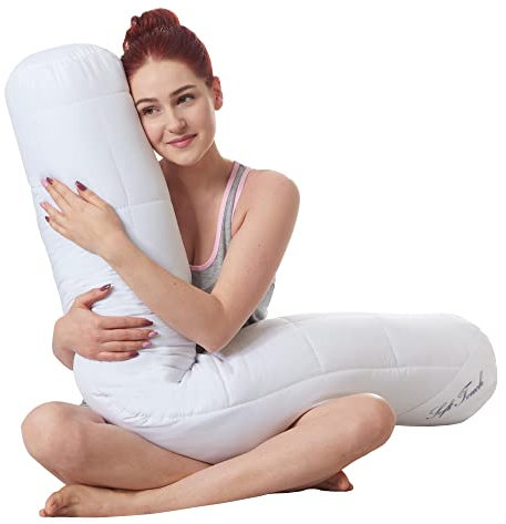 aqua-textil Soft Touch Seitenschläfer Rolle Ø20 x 145 cm Mikrofaser Seitenschläferkissen Hohlfaser Kissen