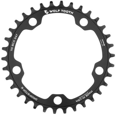 Wolf Tooth 110 BCD Gravel/CX/Mountain Bike Chainrings (34 Tooth, Drop-Stop B, MTB)