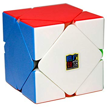 FunnyGoo MoYu MoFangJiaoShi Cubing Klassenzimmer Meilong Skewb Magic Cube unregelmäßig Puzzle Cube Twist Toy Stickerless mit einem Würfelständer