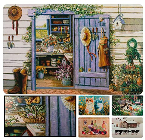 LUCA HOME - Alfombrilla acrílica con Base Antideslizante, Felpudo 51x75 Casa con impresión Muy Realista, Felpudo para Interior de casa y decoración