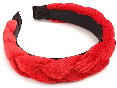 DRESHOW Geflochtene Stirnbänder für Damen Samt Haarreifen Elastische Criss Cross Haarbänder Zubehör