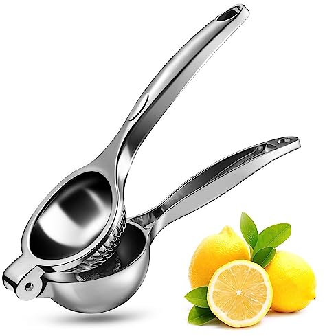 WONSEFOO Zitronenpresse, Saftpresse Limette Zitrusfrucht Handpresse Entsafter Zitruspresse, Anti-Ätzmittel, Spülmaschinenfest, Fruchtsaft, Schweres, Robust und Langlebig