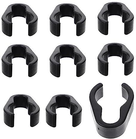 GANAZONO Microphone Cable Clips 10 Pack Mic Stand Cable Holders Flexible Plastic Mic Clamps for Studio Stage Home Wire Management